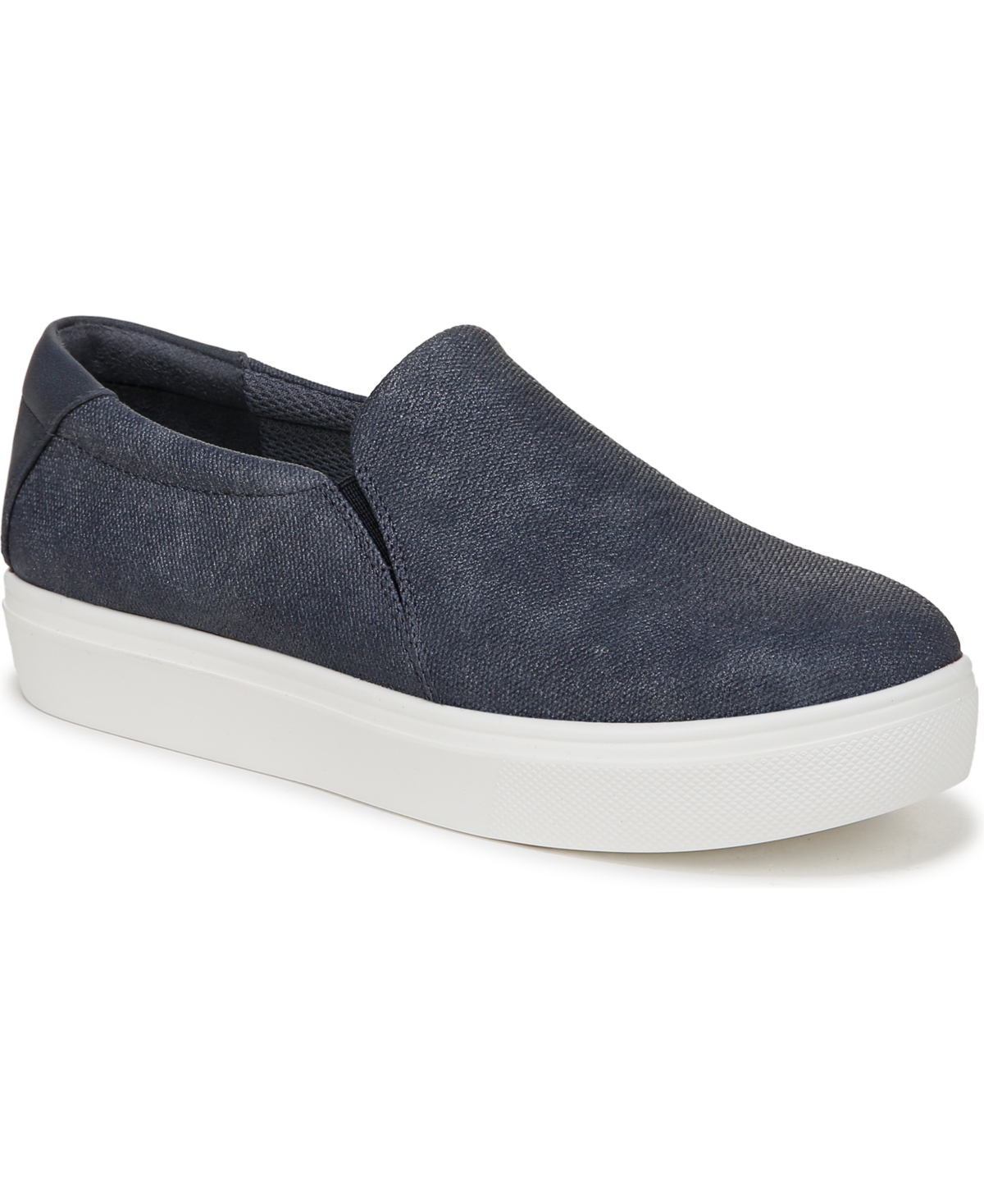 Shop Dr. Scholl's Women's Madison Cloud Slip On Sneakers In Oxide Blue Faux Leather