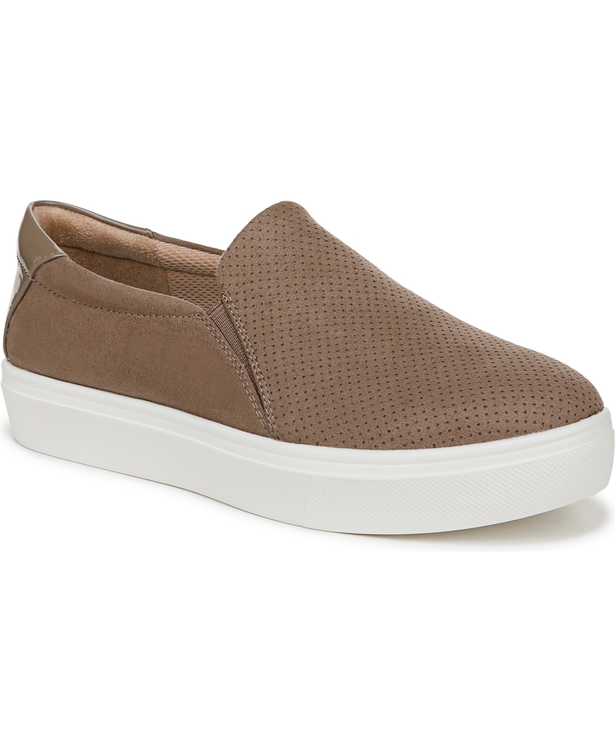 Shop Dr. Scholl's Women's Madison Cloud Slip On Sneakers In Mocha Taupe Microfiber
