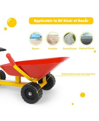 8 Inch Heavy Duty Kids Ride-on Sand Dumper with 4 Wheels