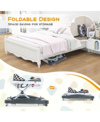 6 in 1 Foldable Baby Walker with Adjustable Height