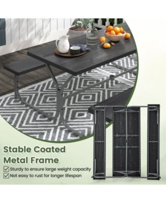 6 Feet Picnic Table Bench Set with HDPE Tabletop for 8 Person