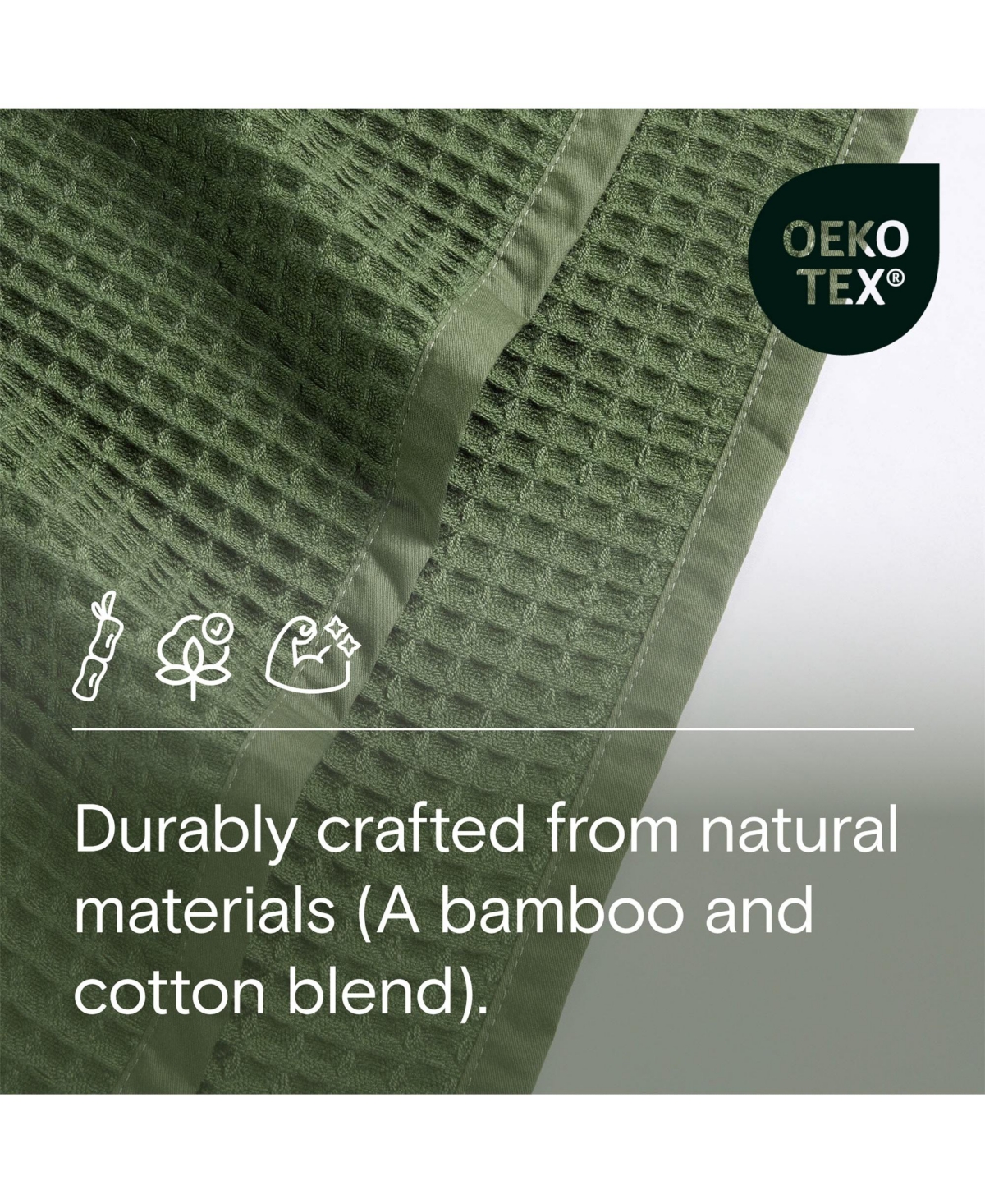 Doz by Sijo Waffle Blanket 50% Bamboo Viscose Cotton, Lightweight, Ultra Soft, Breathable