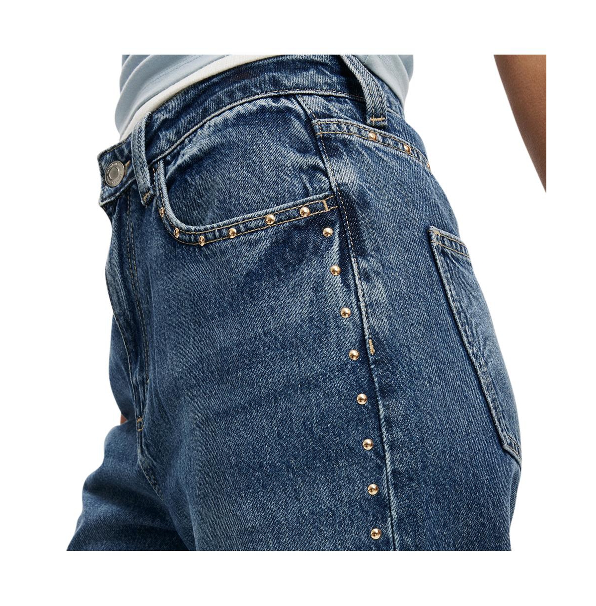 Cotton On Women's Relaxed Wide Jean -stud