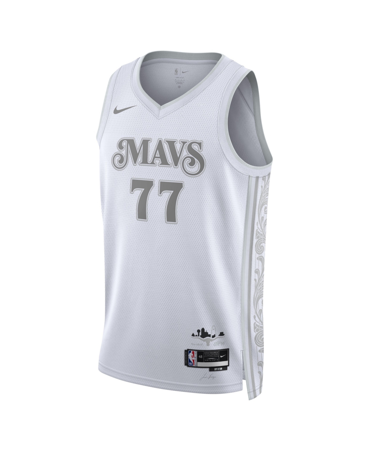 Nike Men's and Women'sLuka Doncic Dallas Mavericks 2024/25 City Edition Finished Swingman Jersey - White
