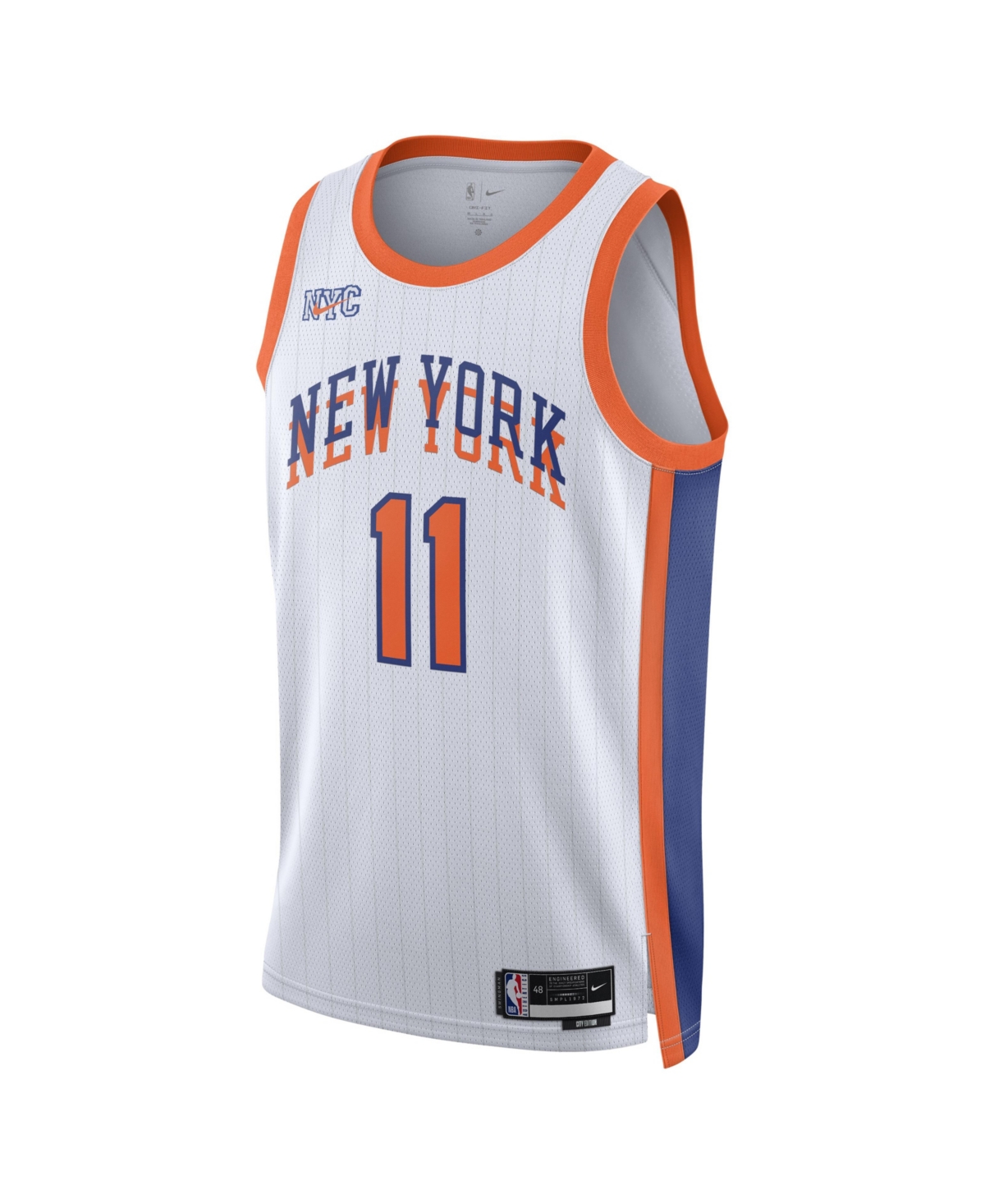 Nike Men's and Women'sJalen Brunson New York Knicks 2024/25 City Edition Finished Swingman Jersey - White