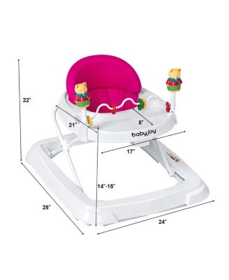 Adjustable Height Removable Folding Portable Baby Walker