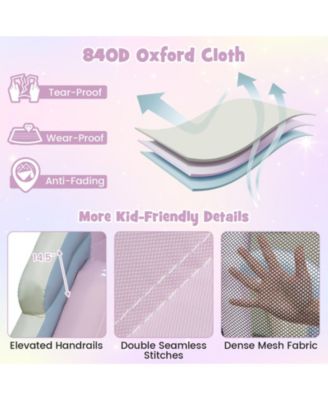 Kids Bounce House with Slide and 2 Boxing Columns Bouncy Castle for Party with 480W Blower