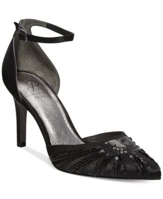 macy's black evening shoes
