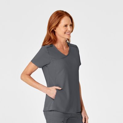 RENEW Women's Mock Wrap Scrub Top