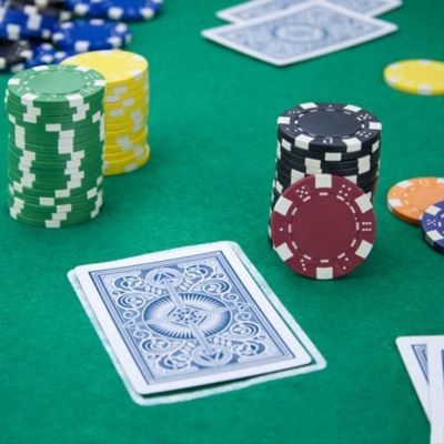 Striped Poker Chips Set (25-Pack) for Casino-Style Gaming