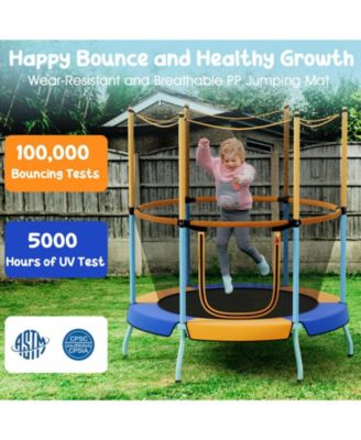 48 Inch Toddler Trampoline with Safety Enclosure Net