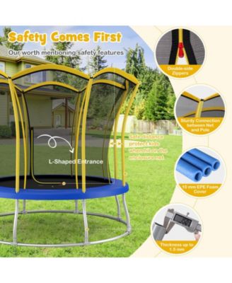 10 Feet Unique Flower Shape Trampoline with Galvanized Steel Frame