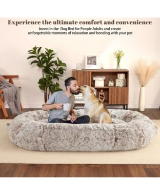 Human Sized Dog Bed for Adult People,71"x43.3"x10" Large Dog Bed
