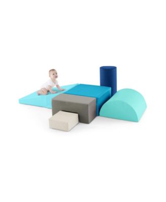 6 Pieces Foam Climbing Blocks Indoor Climb and Crawl Activity Playset with Rectangles