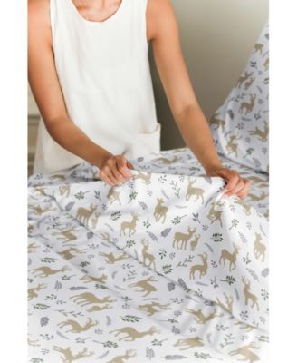 Christmas 4 Piece Microfiber Sheet Set (Queen / Trees 2)