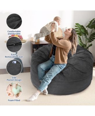 Bean Bag Chair for Adults, Giant Bean Bag Bed, Convertible Bean Bag Chair Bed from