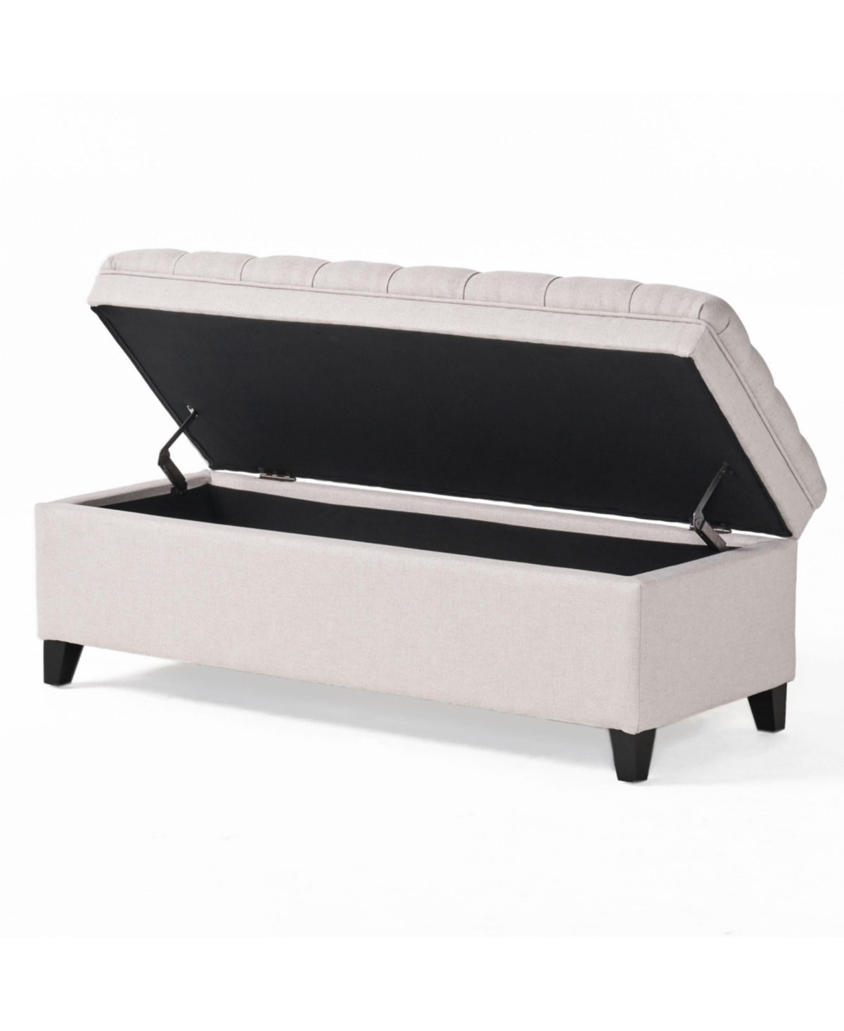 The Pop Home Button-Tufted Storage Ottoman with Soft-Close Lid, Storage for Bedroom, Living Room, Entryway-The Pop Home -pastel grey