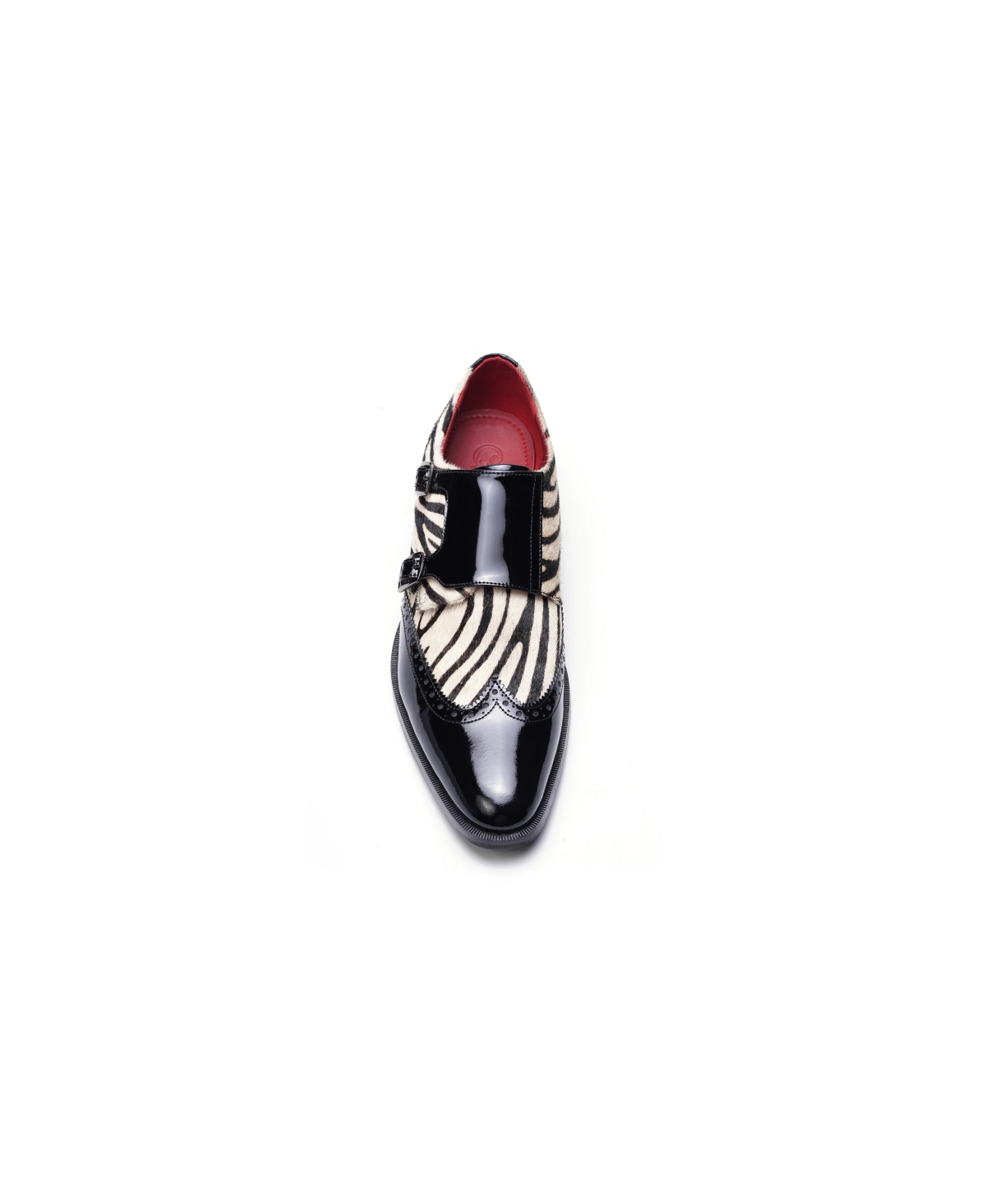 Carlos By Carlos Santana Men's Kai Double Monk Strap Shoe In Black Zebra