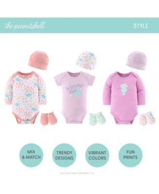 Baby Girls Layette Gift Set Girls, Ocean Flower, 23 Essential Pieces, 0-3 Months
