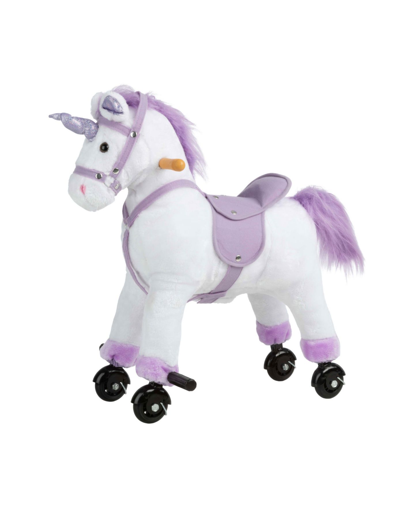 Детская мягкая игрушка Trademark Global Happy Trails Plush Unicorn Ride-On Toy, Ages 3+ — фото 1