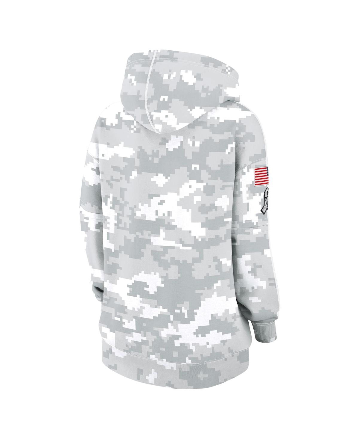 Nike Women's Arctic Camo New York Jets 2024 Salute To Service Club Fleece Oversized Pullover Hoodie In Arctic Camo