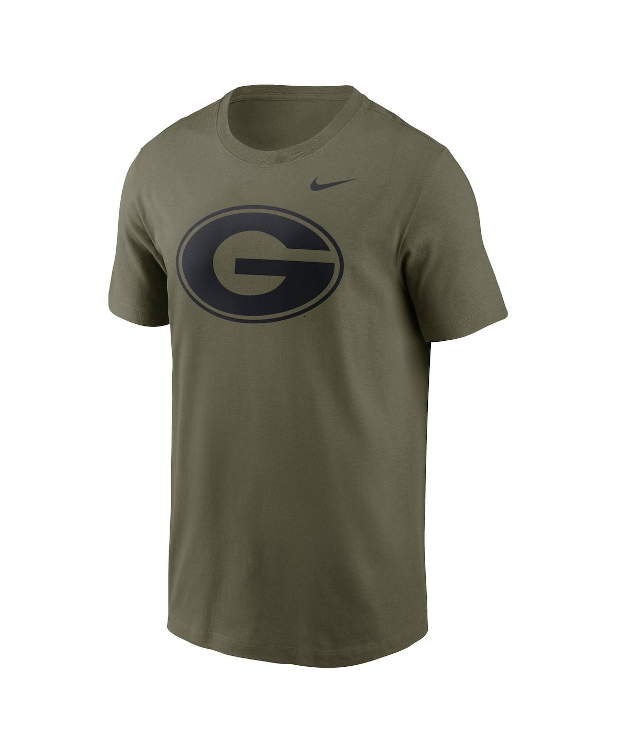 Nike Olive Georgia Bulldogs 2024 Military Appreciation Tonal Logo Performance T-shirt In Olive