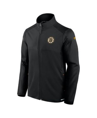 Men's Black Boston Bruins Authentic Pro Rink Full-Zip Jacket