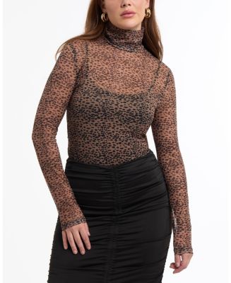 Bebe Women's Mesh Mock Neck Top - Macy's
