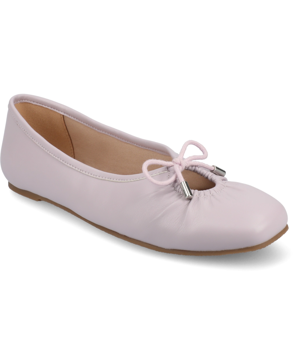 Journee Collection Callee Keyhole Square Toe Flat In Lilac
