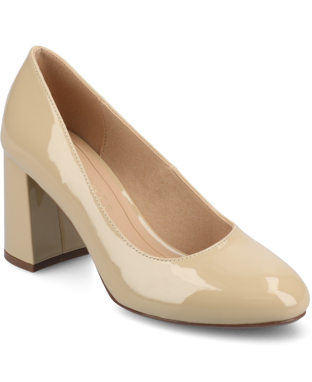 Journee Collection Simonne Pointed Toe Pump In Beige