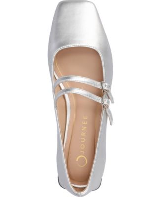 Women's Gredah Square Toe Double Strap Mary Jane Flats