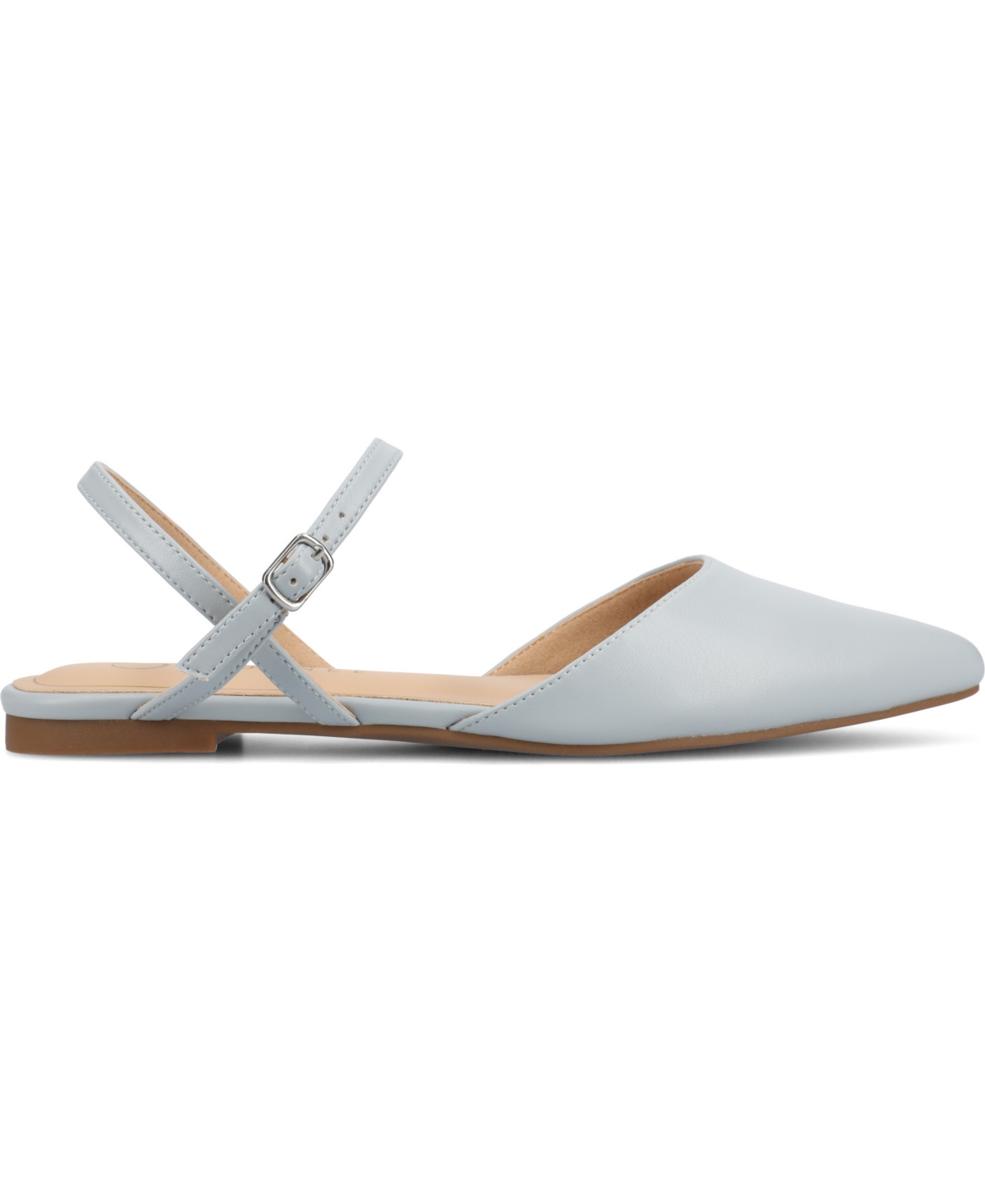 Journee Collection Women's Martine Strappy Pointed Toe Flats In Blue