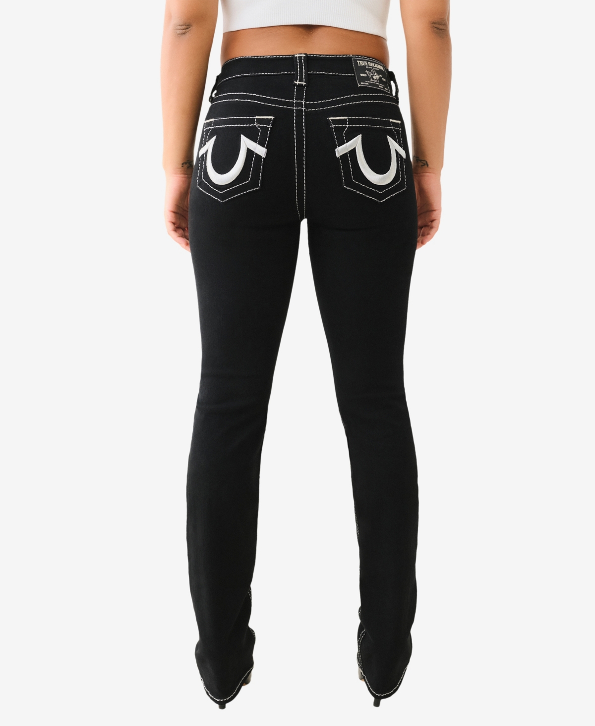 True Religion Women's Billie Straight Jeans In Black