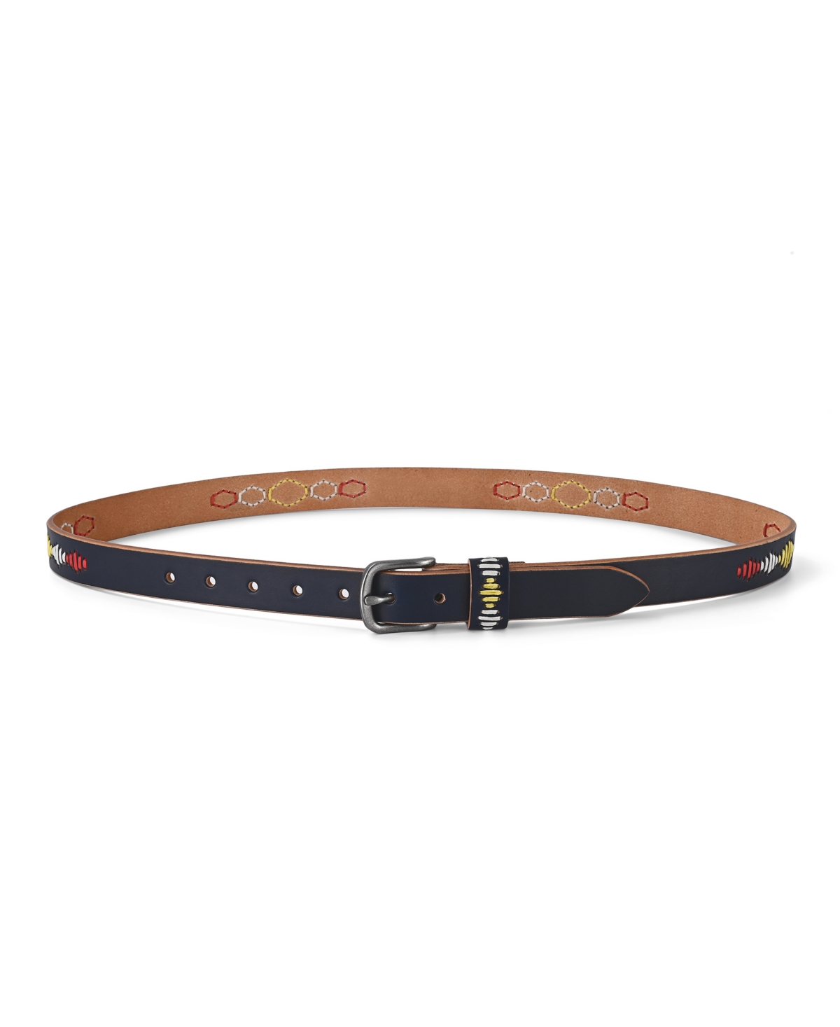 Old Trend Women's Boho Spirit Leather Belt In Navy