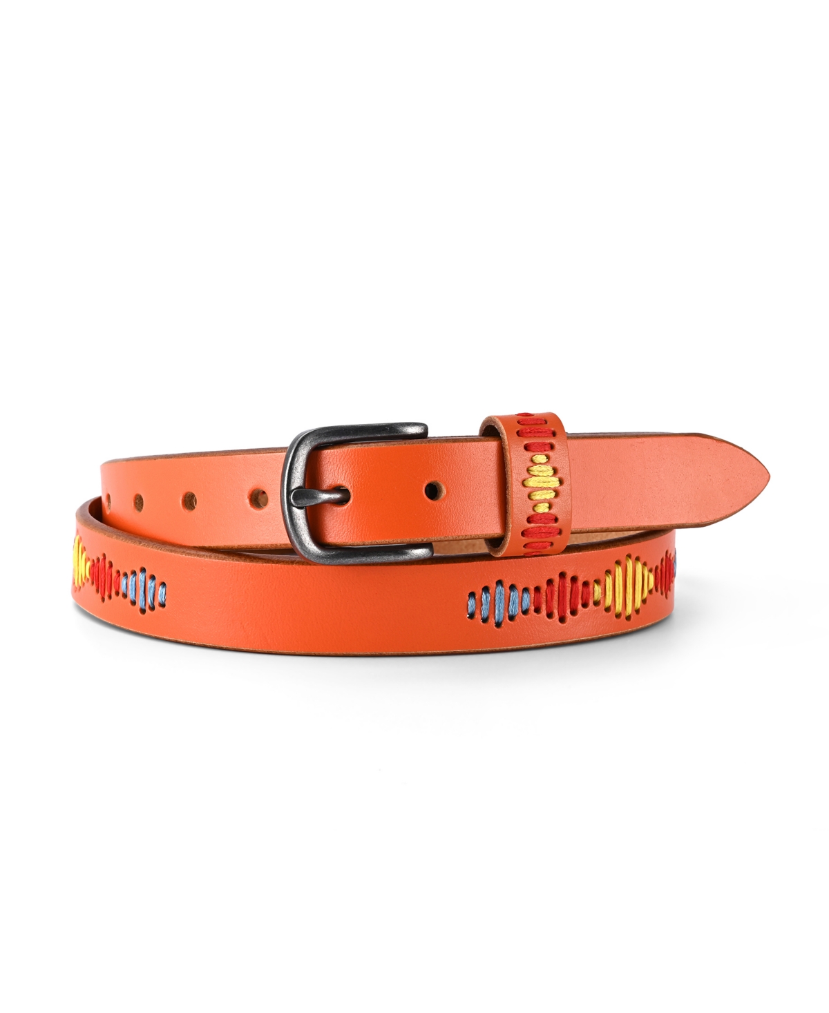Old Trend Women's Boho Spirit Leather Belt In Orange