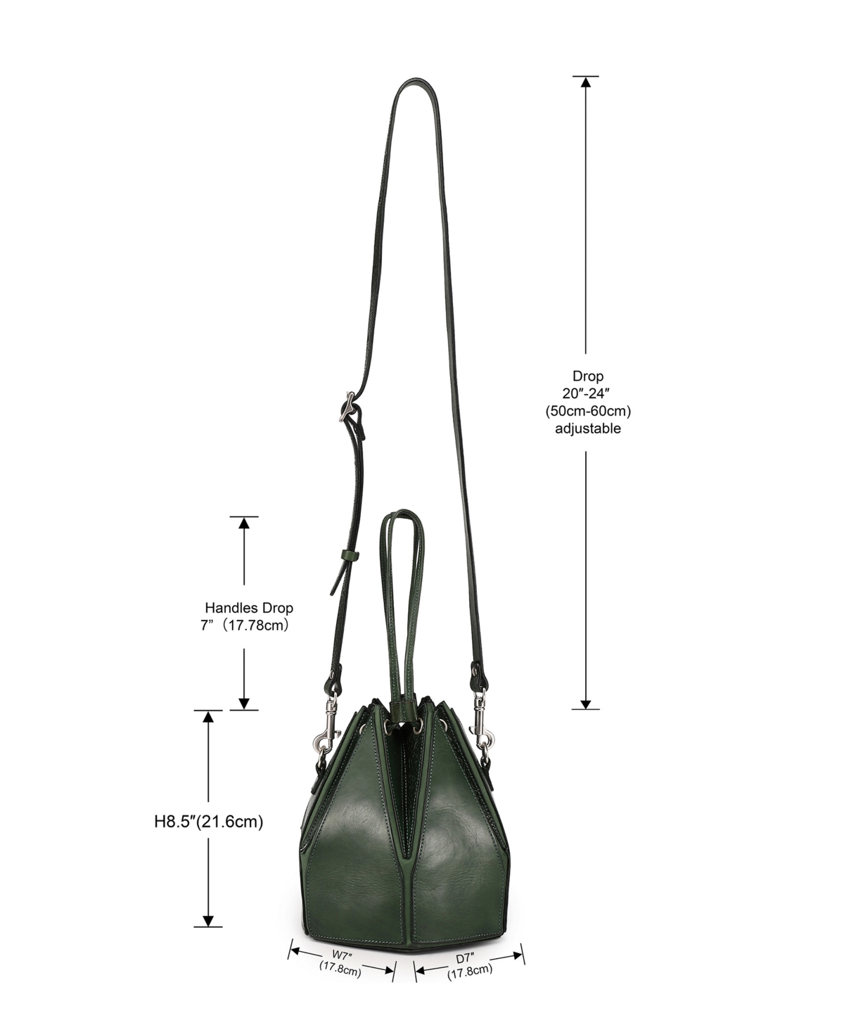 Old Trend Prism Convertible Bucket Bag In Kale