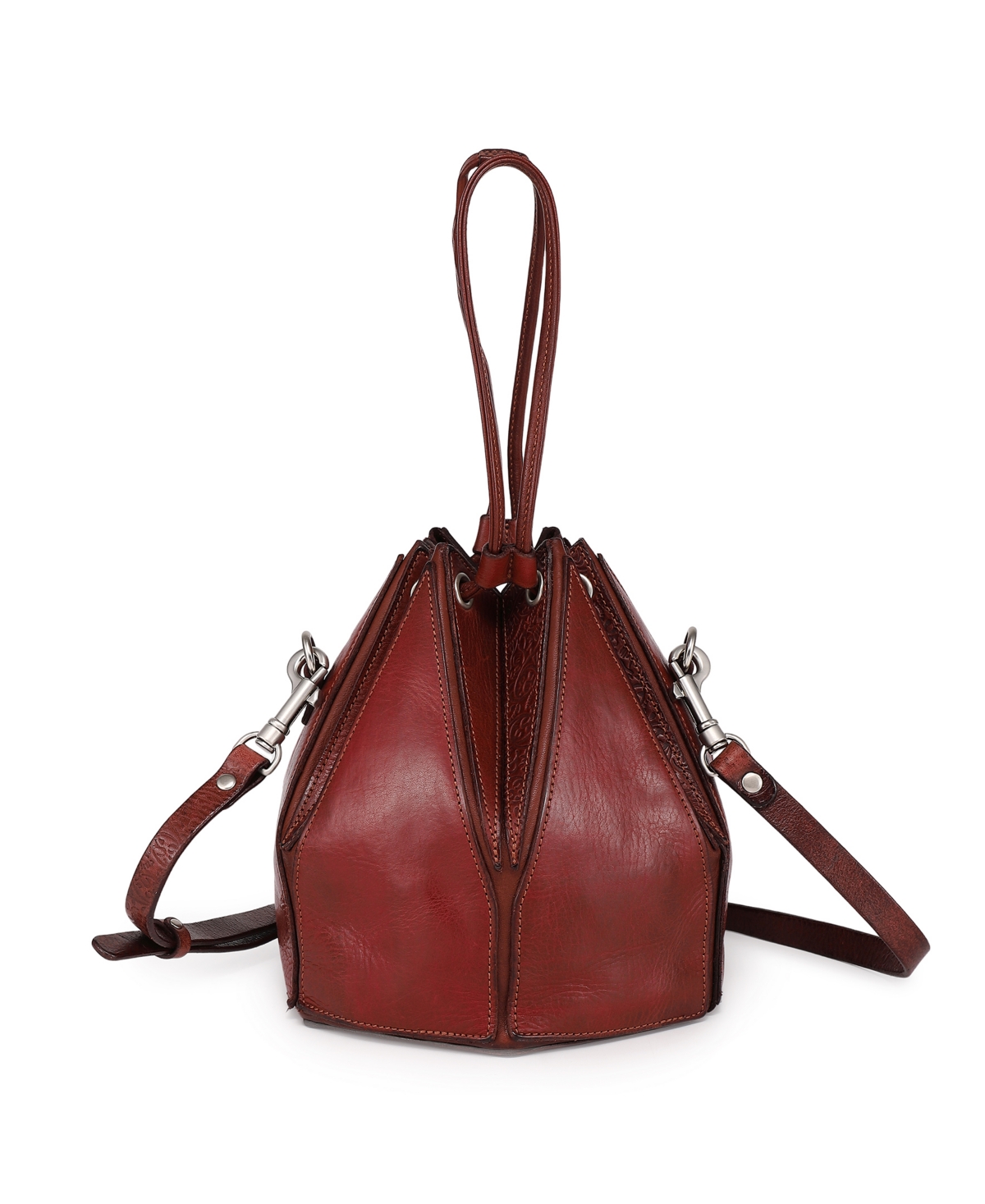 Old Trend Prism Bucket Convertible Crossbody Bag In Brown