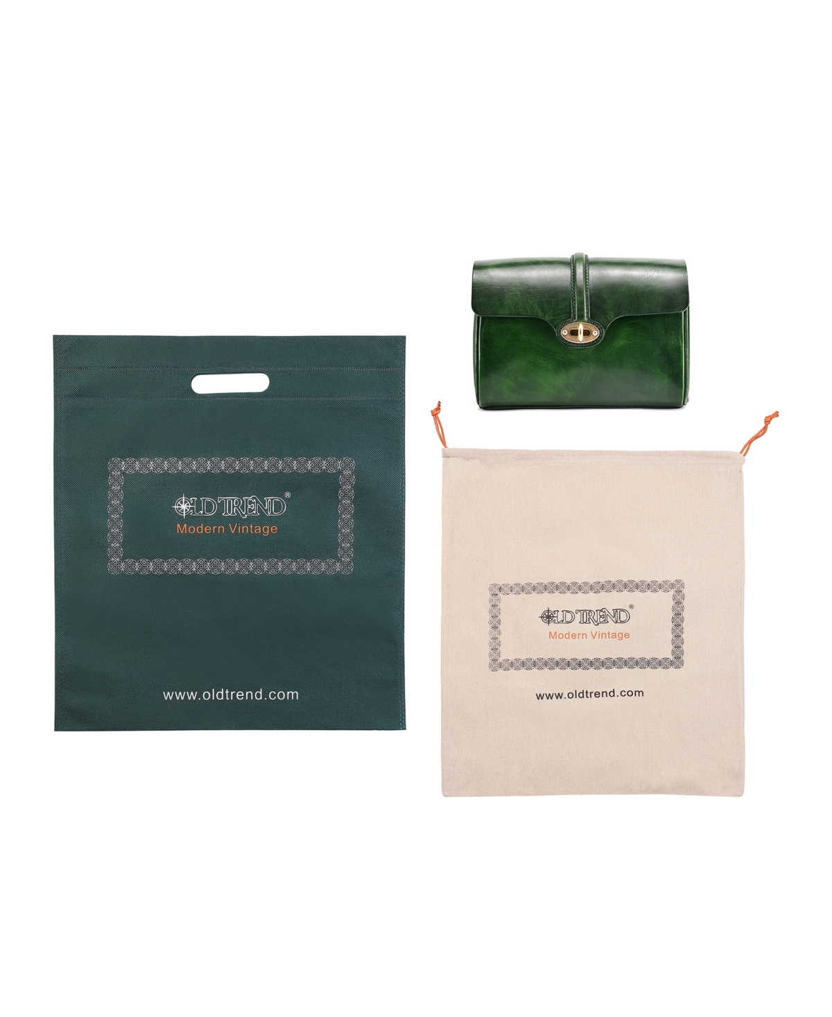 Old Trend Laurel Vintage Crossbody Bag In Green