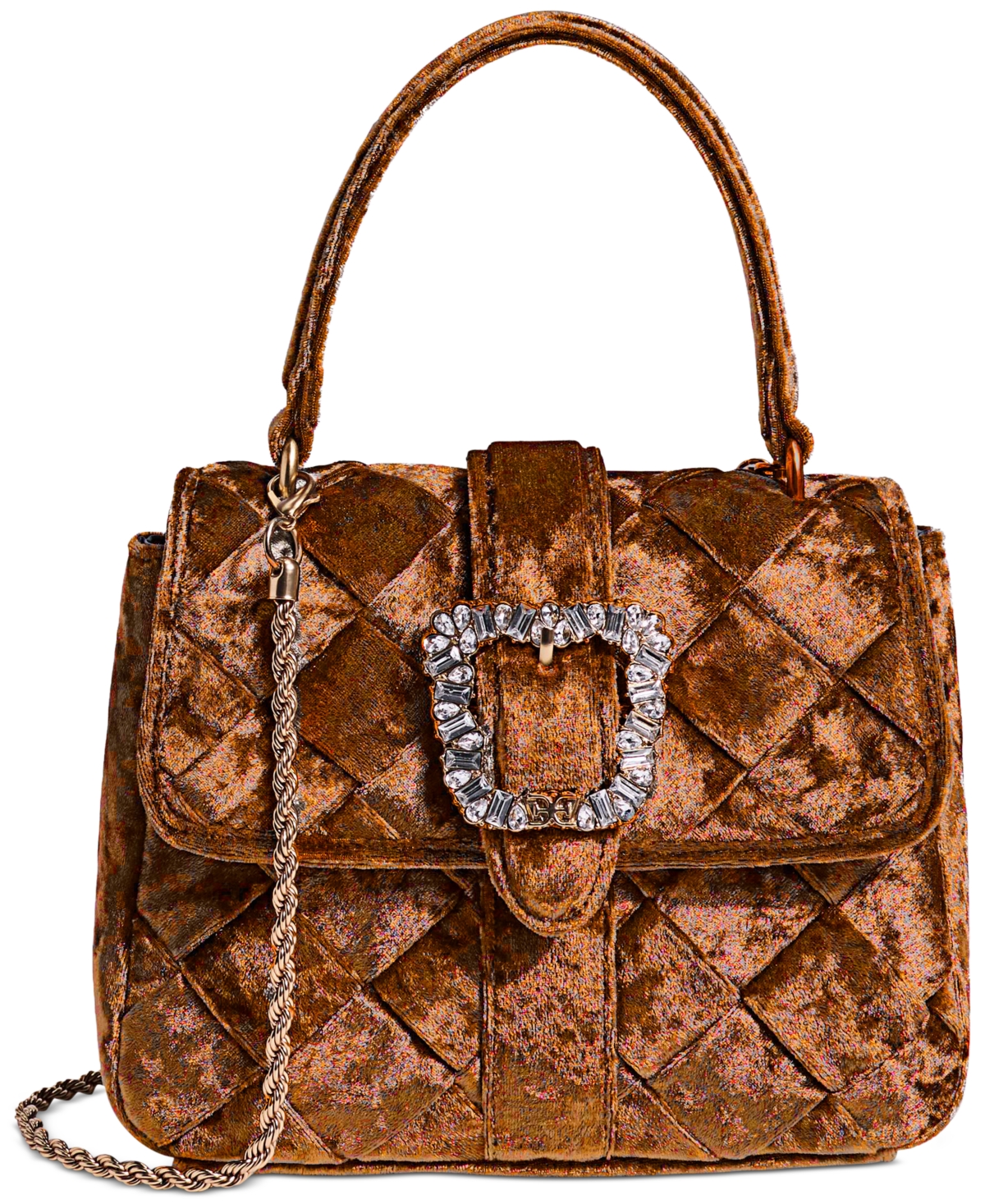 SAM EDELMAN BRIT TOP HANDLE SMALL VELVET CROSSBODY 