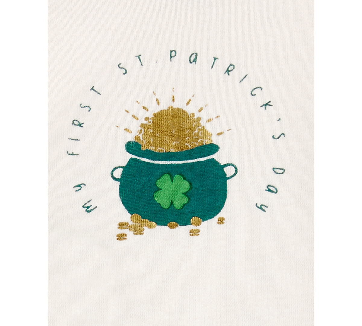 Carter's Baby My First St. Patrick's Day Cotton Bodysuit & Pants, 2 Piece Set In Green