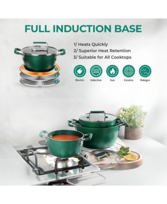 6-Piece Nonstick Nesting Stock Pots Set