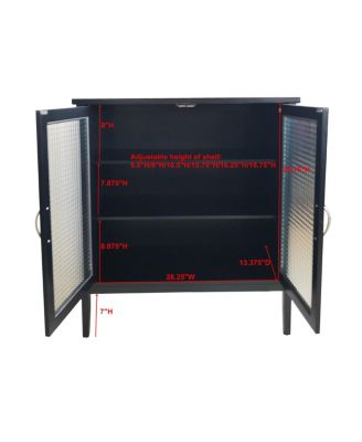 Lisle 2 Door Accent Storage Cabinet, Black