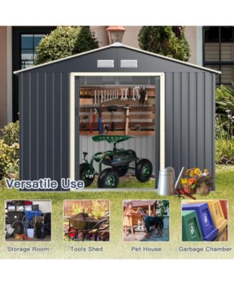 9 x 6 Feet Metal Storage Shed for Garden and Tools