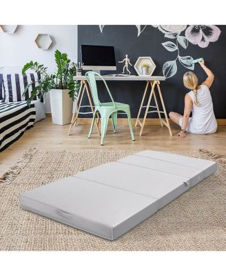 4 Inch Folding Sofa Bed Foam Mattress with Handles-Twin XL