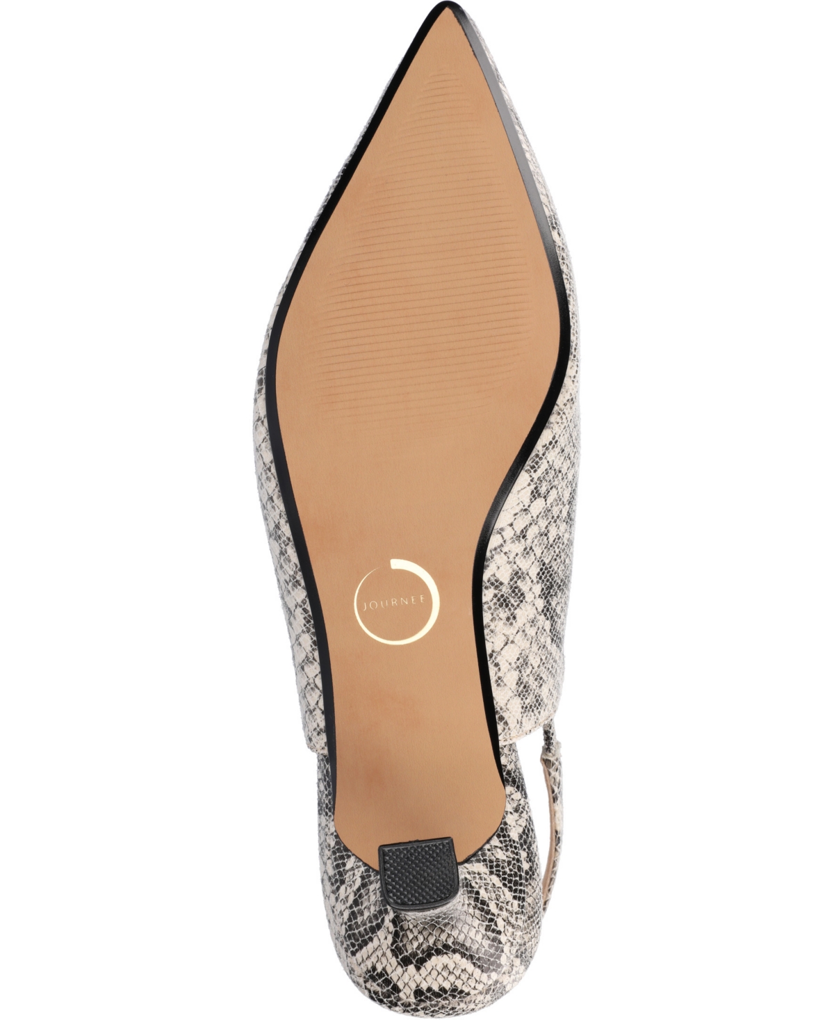 Journee Collection Women's Paulina Pointed Toe Slingback Pumps In Snake