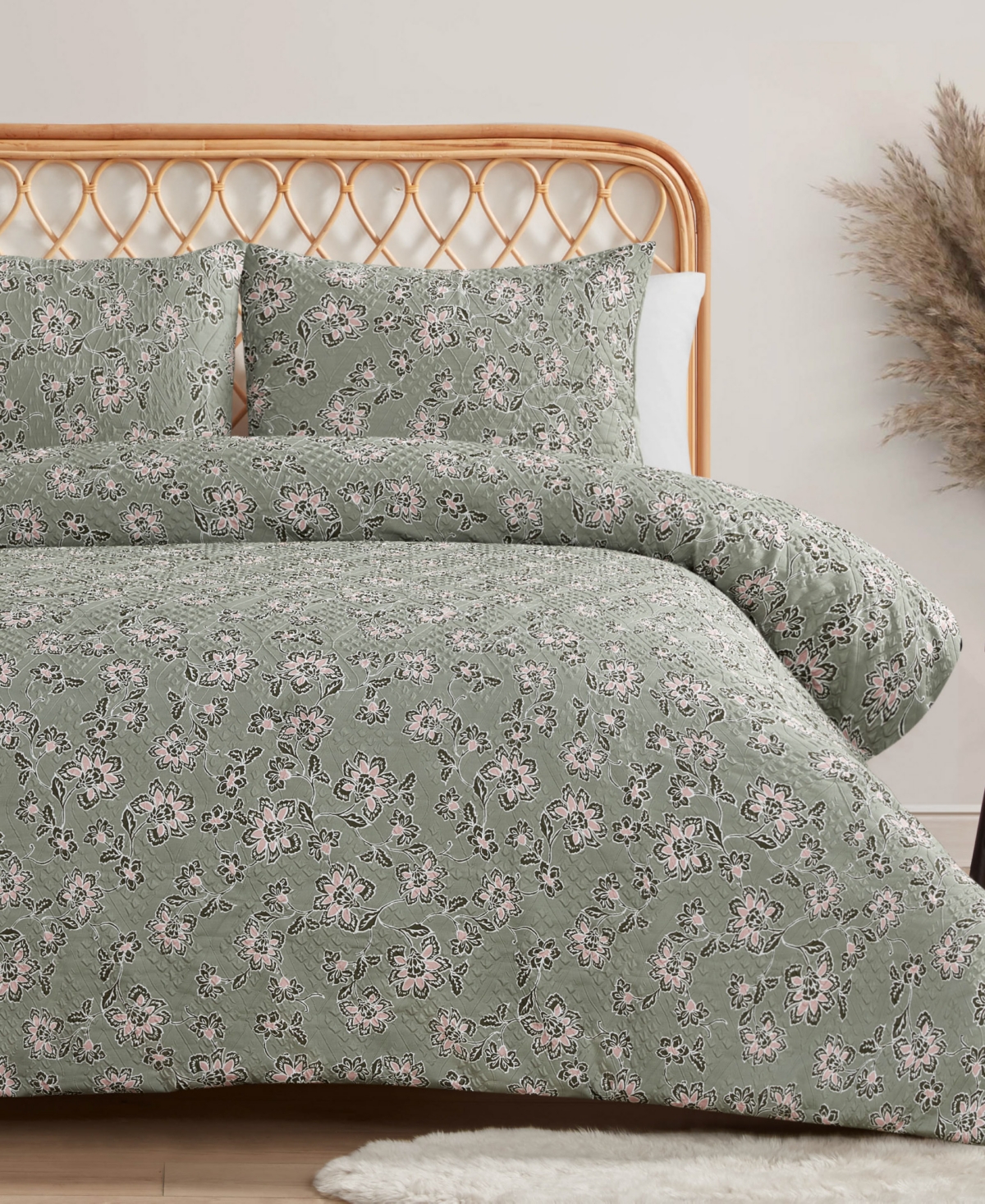 Jessica Simpson Botanical Embossed 2-pc. Comforter Set, Twin/twin Xl In Sage Green