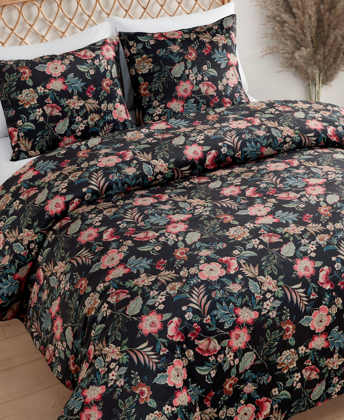 Jessica Simpson Arcadian Blooms 2-pc. Comforter Set, Twin/twin Xl In Black