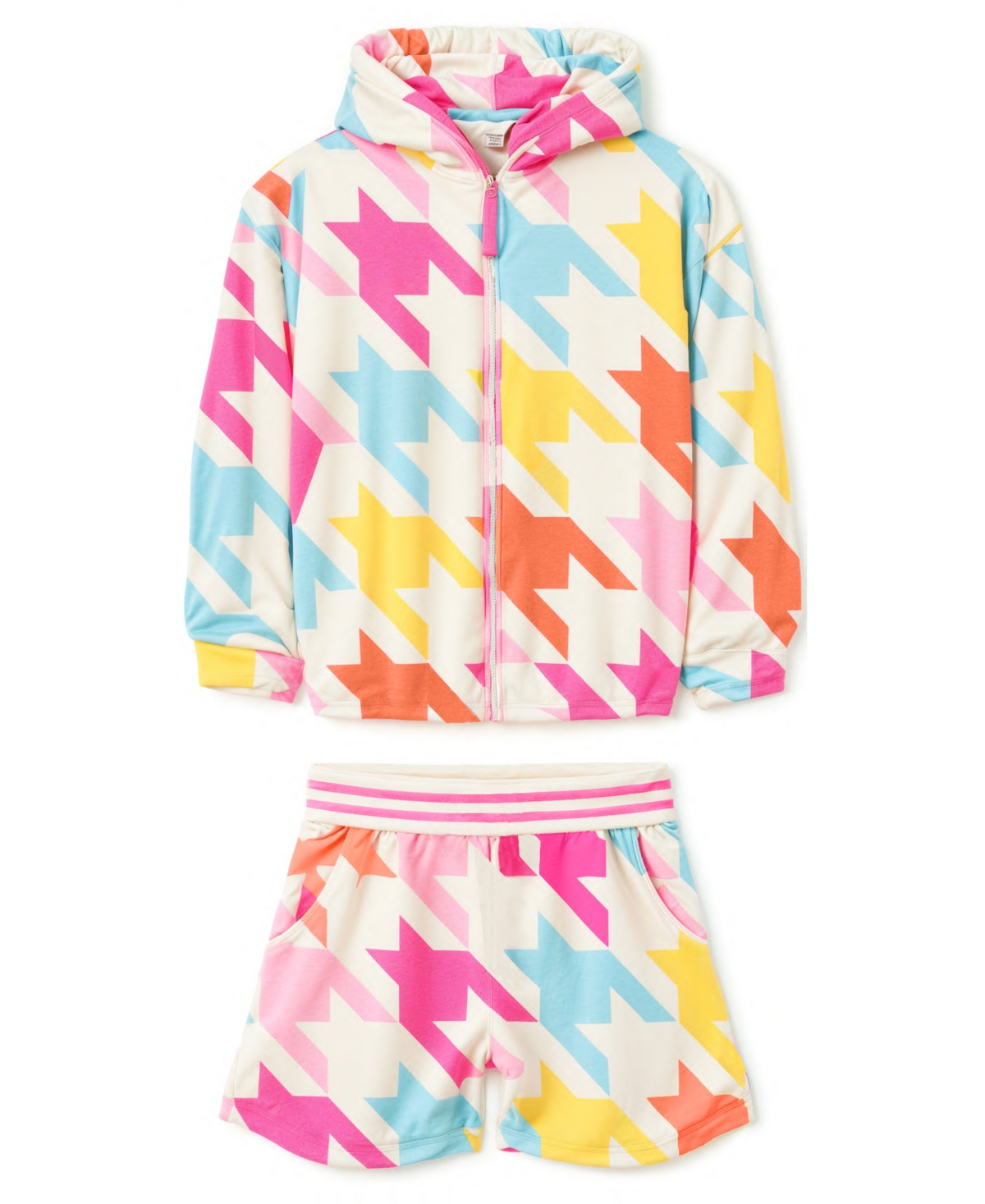 kensie Big Girl's French Terry Zip Up Hoodie
