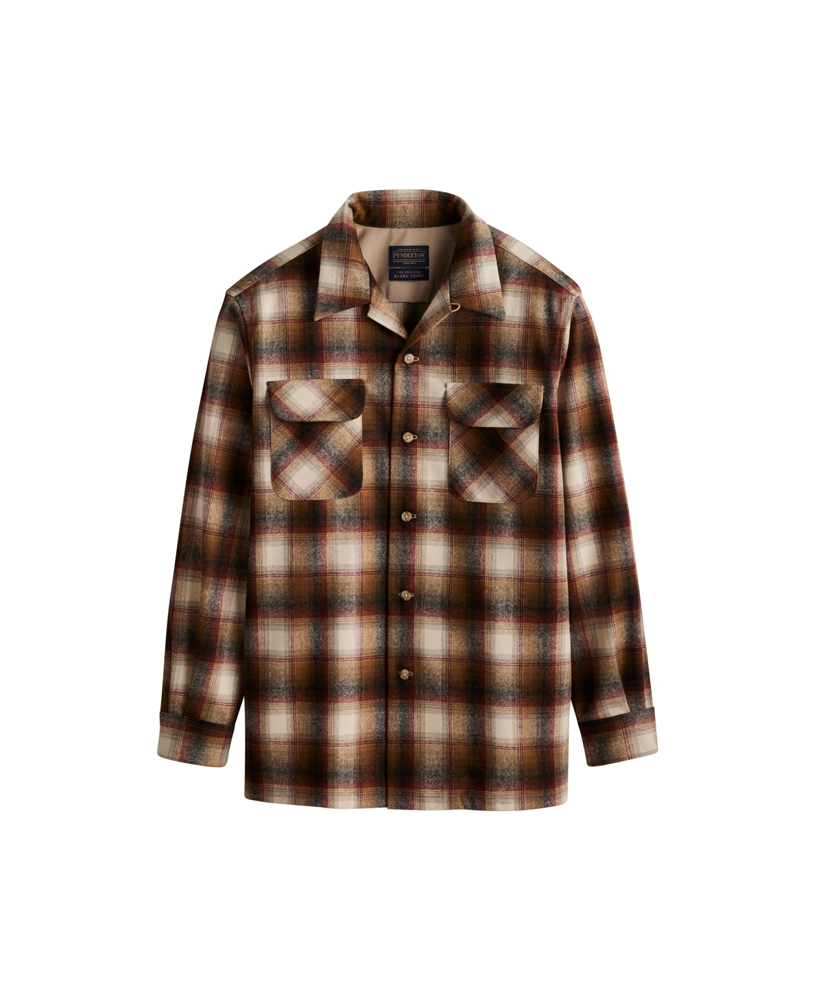 Pendleton Men's Wool Button Down Original Board Shirt - Green/white Ombre |  Smart Closet