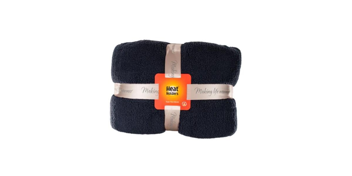 Heat Holders Super Plush Blanket In Gray